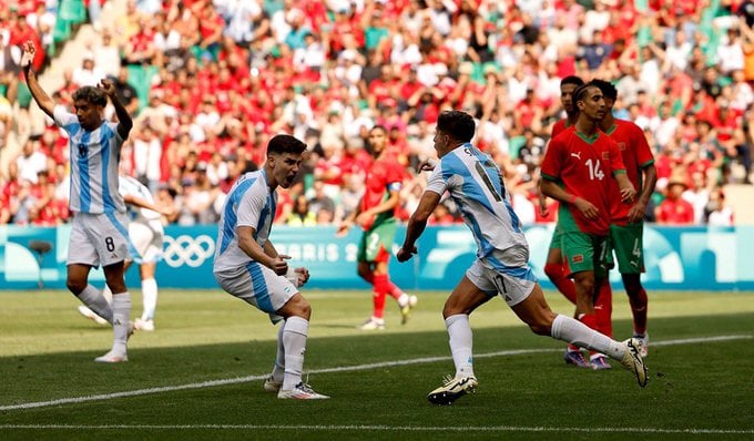 لقطة من مباراة الأرجنتين والمغرب